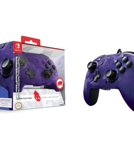 PDP Faceoff Deluxe+ Audio Wired Controller [Camo Purple]